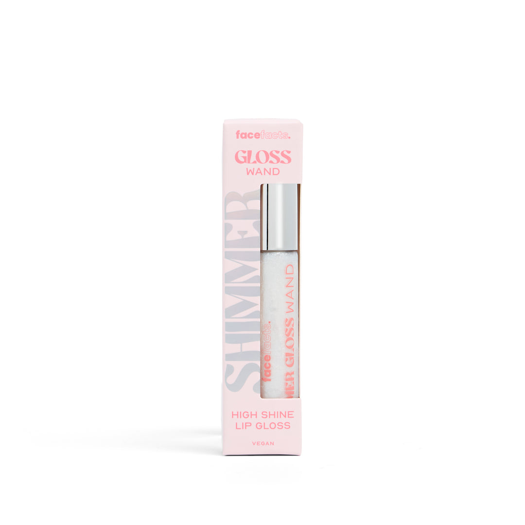 FACE FACTS SHIMMER GLOSS WAND - MOONLIT PEARL (HYALURONIC ACID + MEADOWFOAM OIL - VEGAN) - 10ML