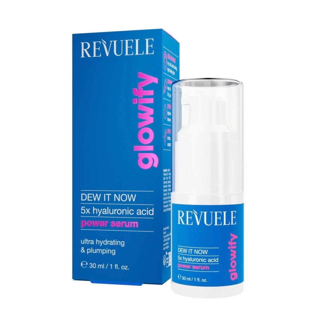REVUELE GLOWIFY DEW IT NOW POWER SERUM (5X HYALURONIC ACID - ULTRA HYDRATING & PLUMPING) - 30ML