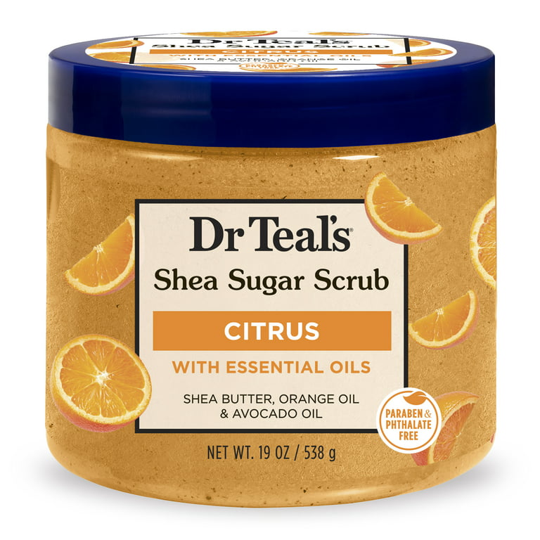 DR TEAL'S CITRUS SHEA SUGAR SCRUB 538G