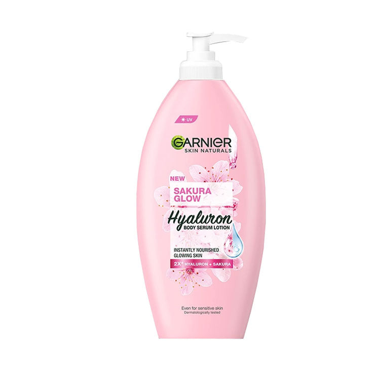 GARNIER SAKURA GLOW HYALURON BODY SERUM LOTION 400ML