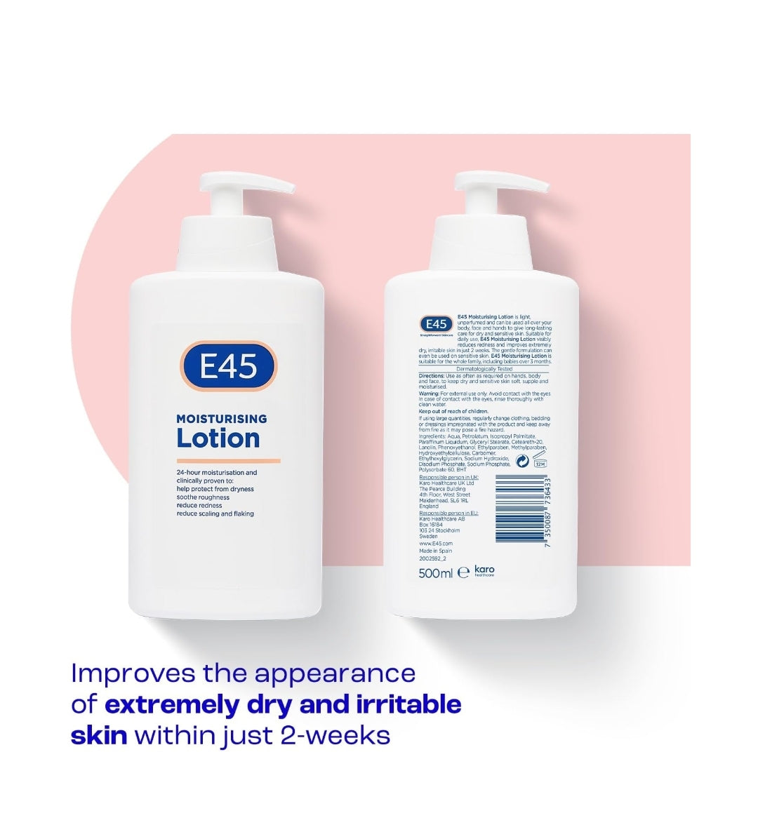 E45 MOISTURISING LOTION 500ML