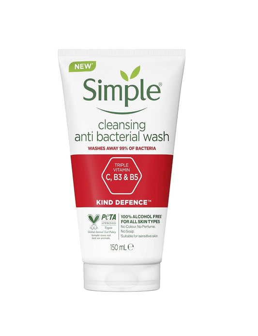 SIMPLE DEFENCE + ANTI-BAC CLEANSING FACE WASH