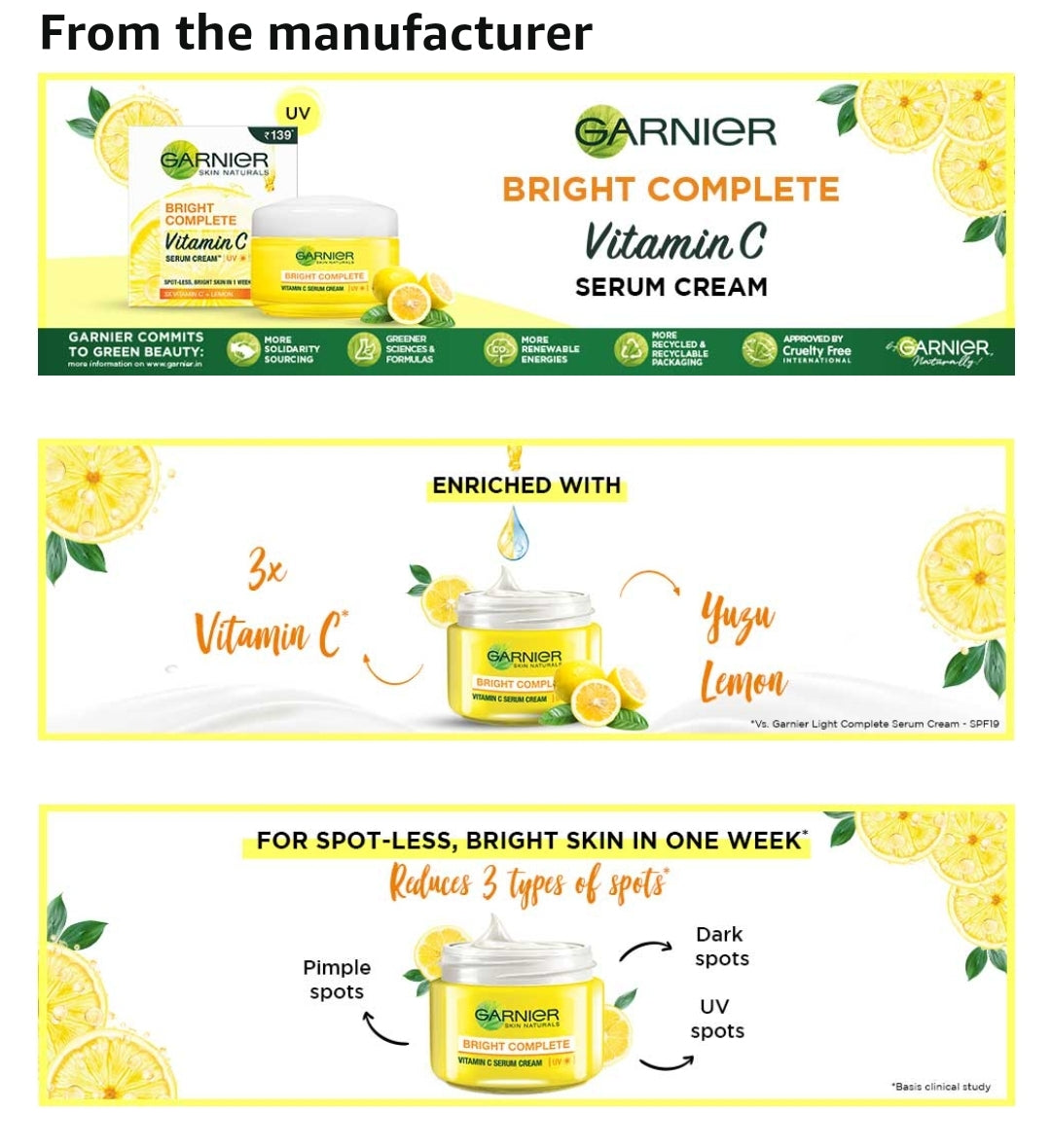 GARNIER BRIGHT COMPLETE VITAMIN C SERUM FACE CREAM