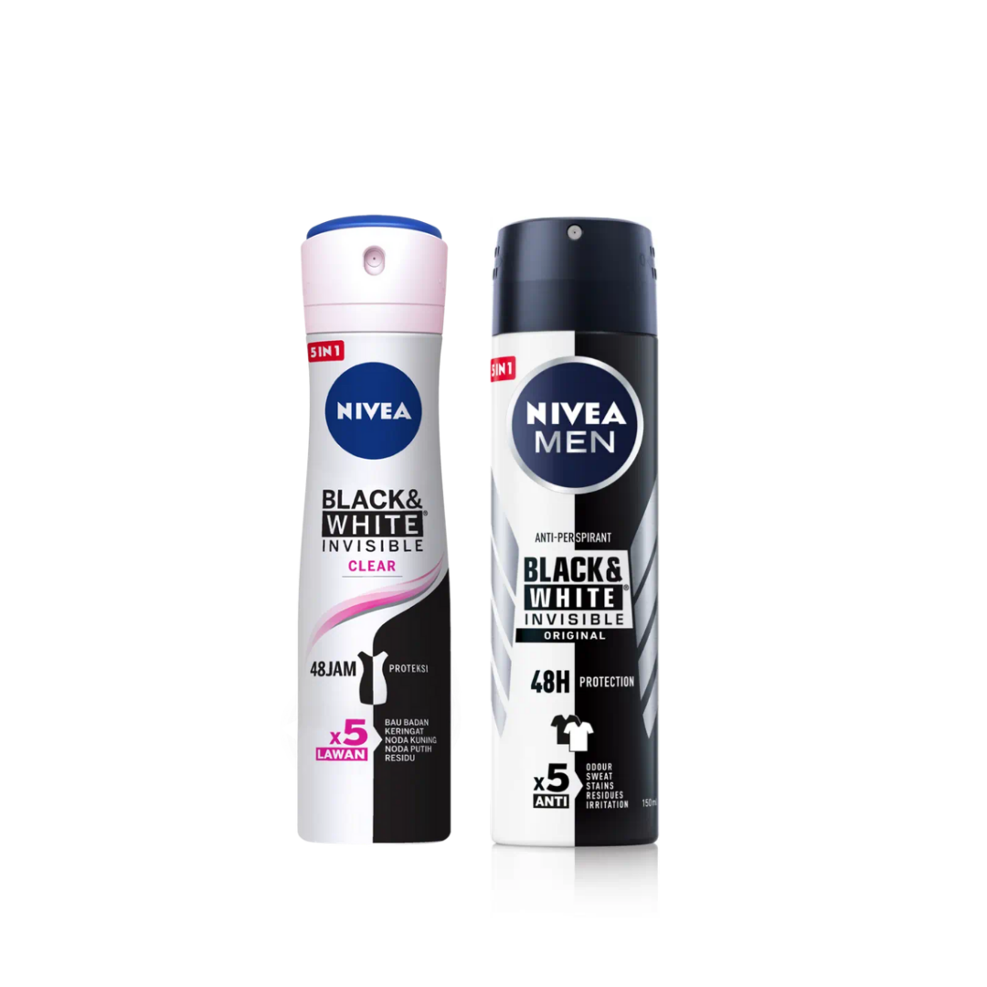 NIVEA MEN BLACK & WHITE INVISIBLE CLEAR DEODORANT SPRAY