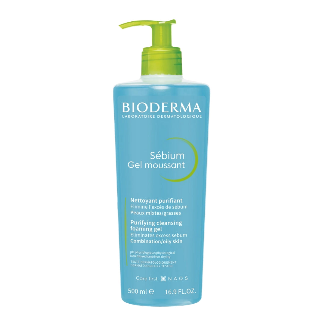 BIODERMA FOAMING FACIAL GEL CLEANSER- SÉBIUM GEL MOUSSANT 500ML