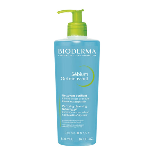 BIODERMA FOAMING FACIAL GEL CLEANSER-  SÉBIUM GEL MOUSSANT 500ML