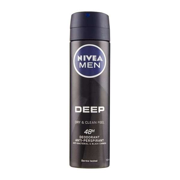 NIVEA 72H MEN DEODORANT SPRAY- DEEP DRY & CLEAN FEEL