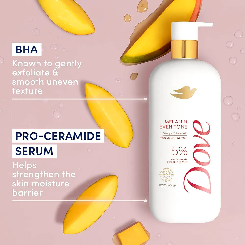 DOVE MELANIN EVEN TONE BODY WASH - 547ML
