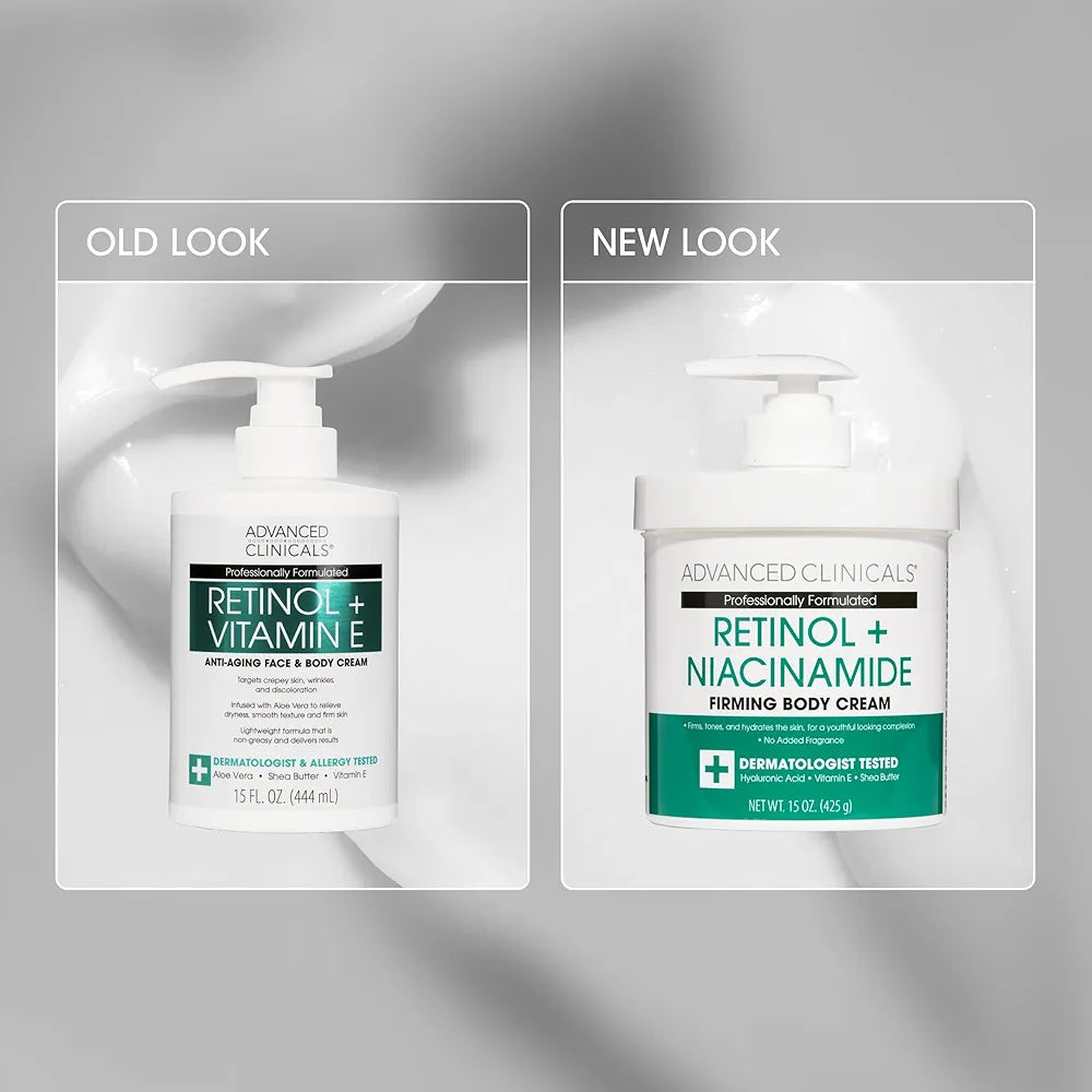 ADVANCED CLINICALS RETINOL + NIACINAMIDE FIRMING BODY CREAM - 425G