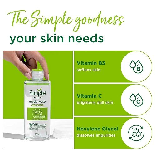 SIMPLE KIND TO SKIN MICELLAR CLEANSING WATER