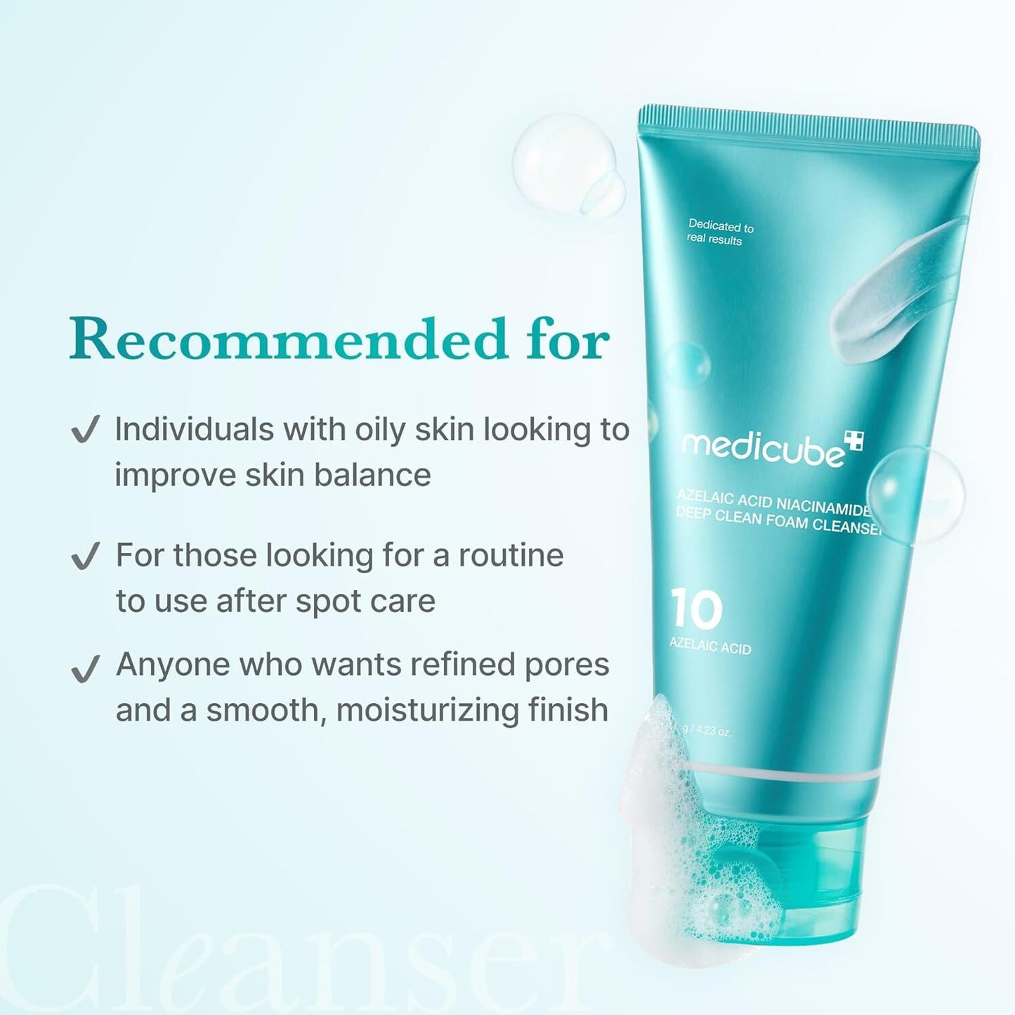 MEDICUBE AZELAIC ACID NIACINAMIDE DEEP CLEAN FOAM CLEANSER