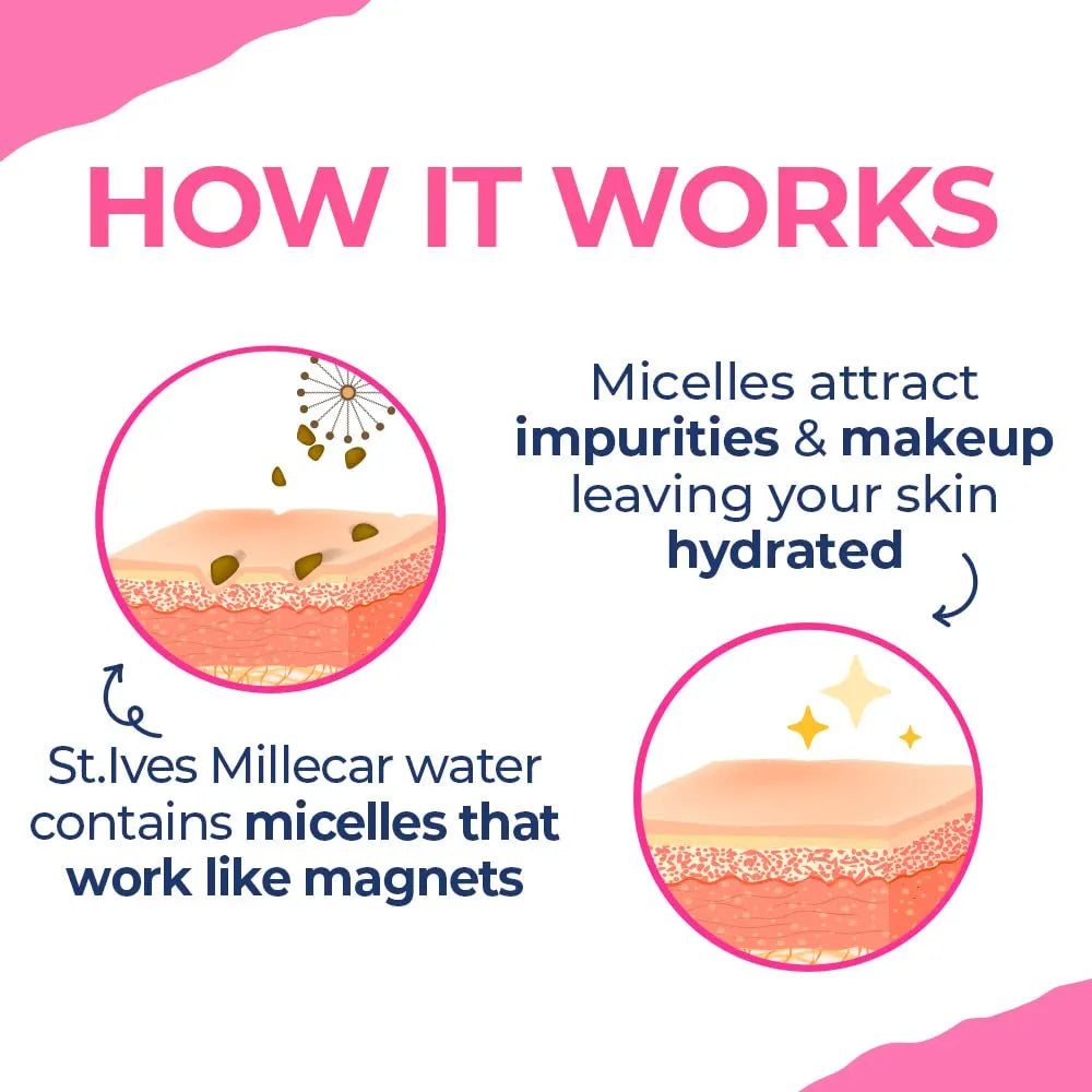 ST IVES ROSY GLOW MICELLAR WATER - ROSE - 400ML