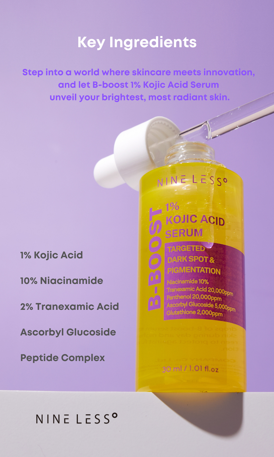 NINELESS B-BOOST 1% KOJIC ACID SERUM