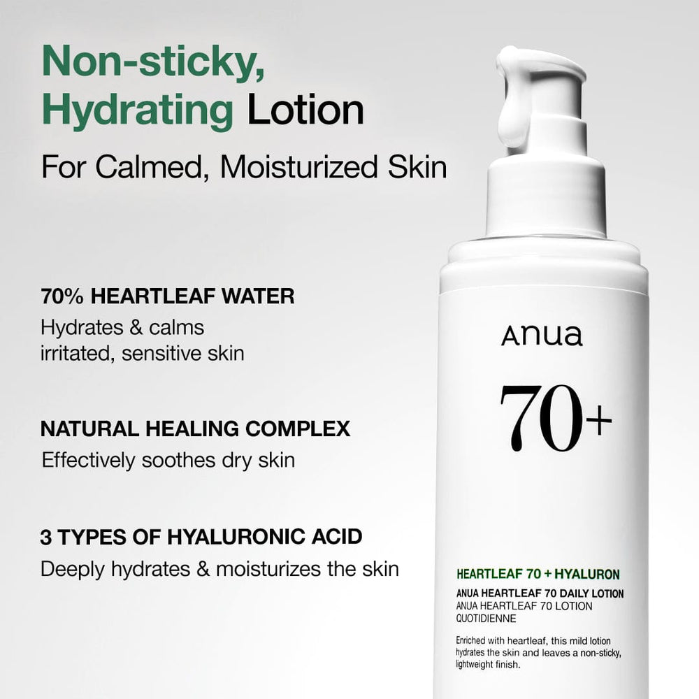 ANUA HEARTLEAF 70 SOOTHING FACE LOTION - 200ML