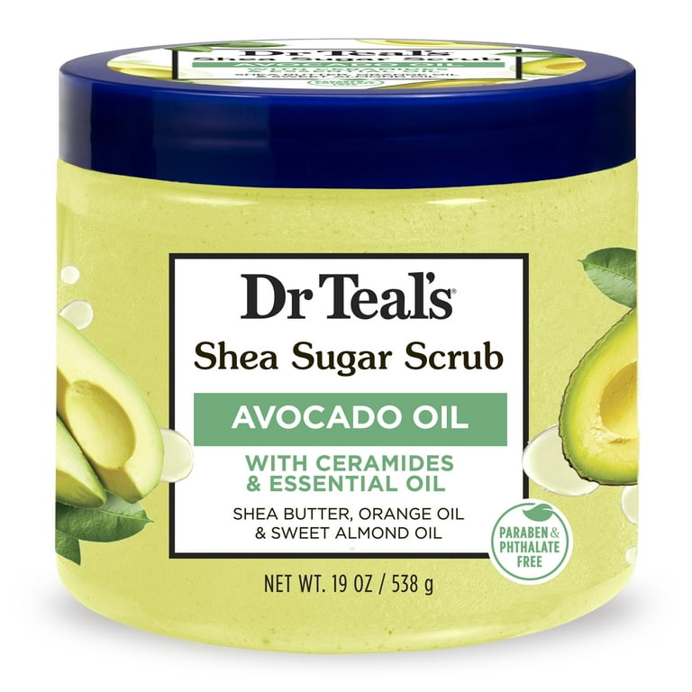 DR TEAL'S CERAMIDES AND AVOCADO OIL SHEA SUGAR SCRUB 538G