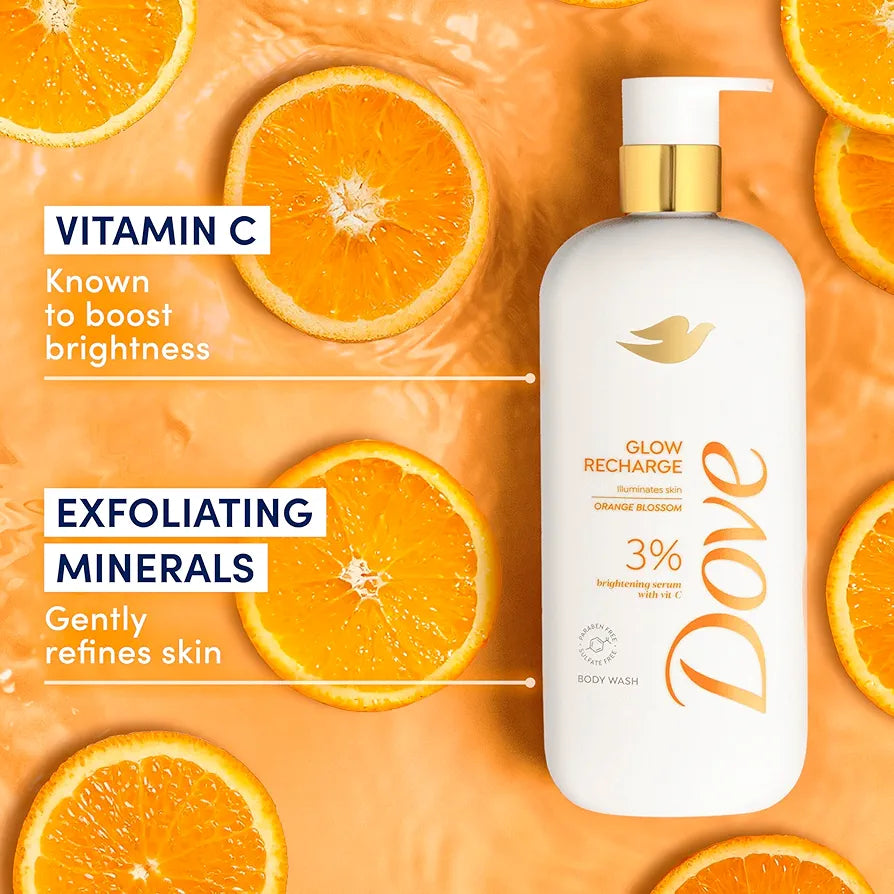 DOVE SERUM BODY WASH GLOW RECHARGE - 547ML