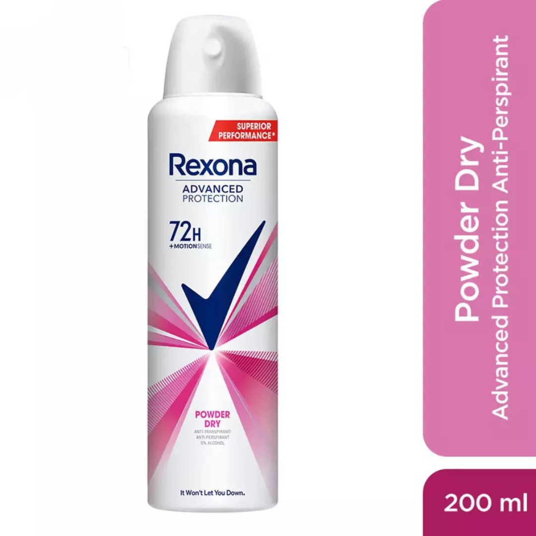 REXONA ANTI-PERSPIRANT DEODORANT SPRAY- POWDER DRY 200ML