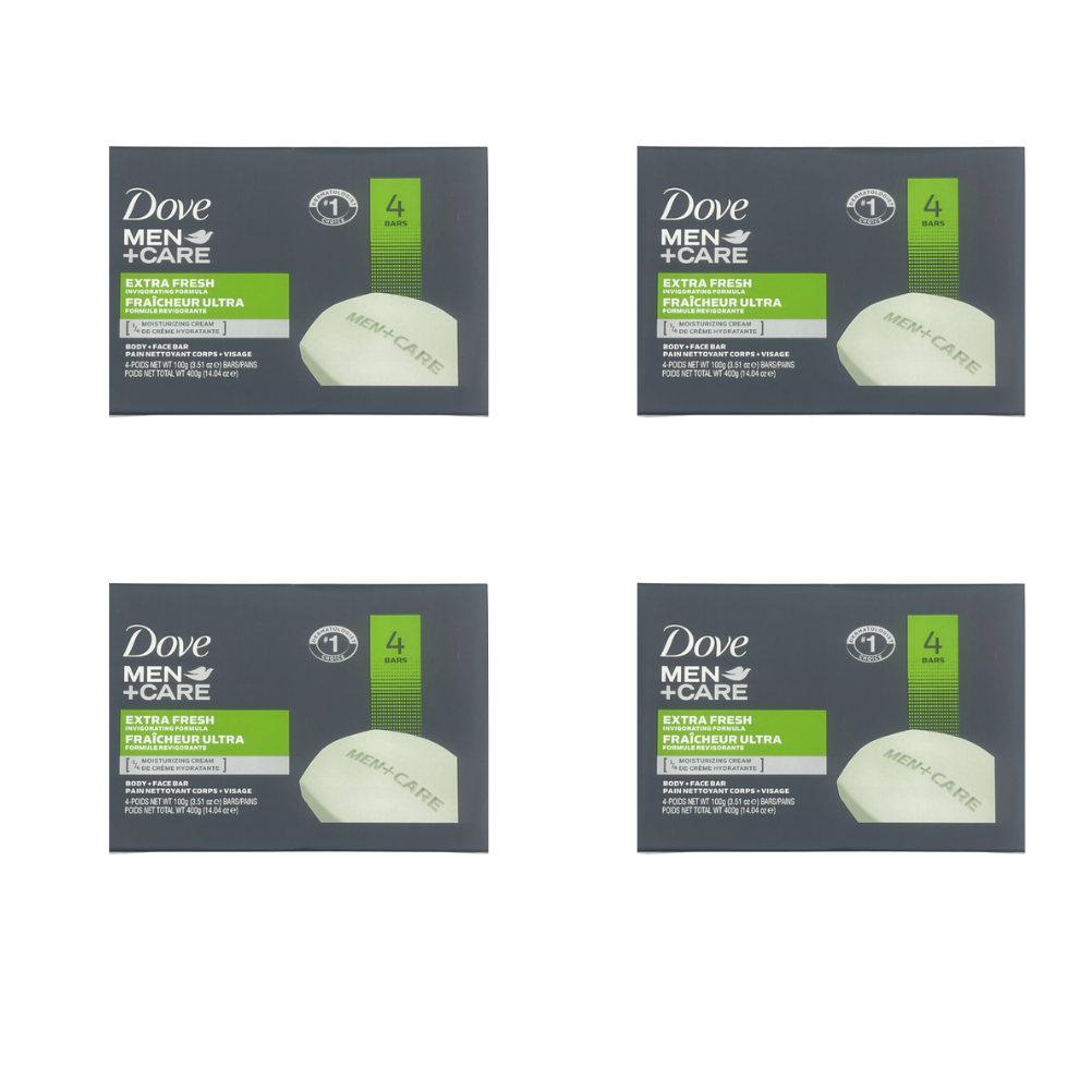 DOVE MEN EXTRA CARE BODY BAR (PACK OF 4)