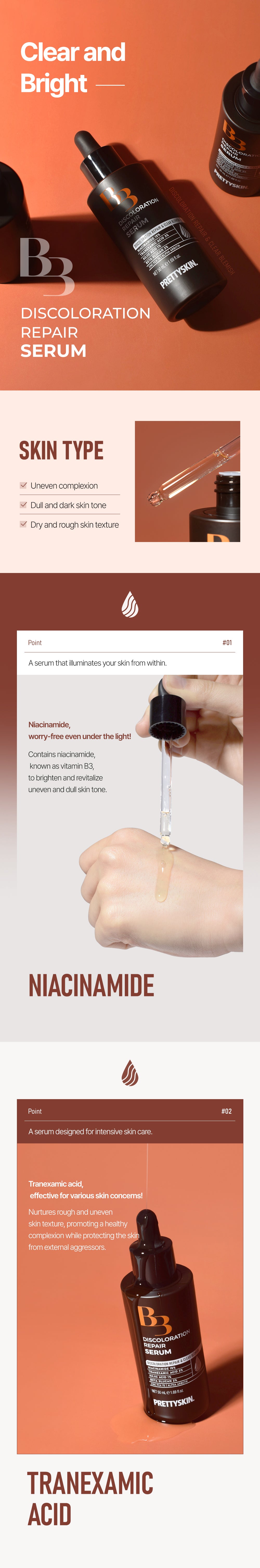 PRETTYSKIN B3 DISCOLORATION REPAIR SERUM