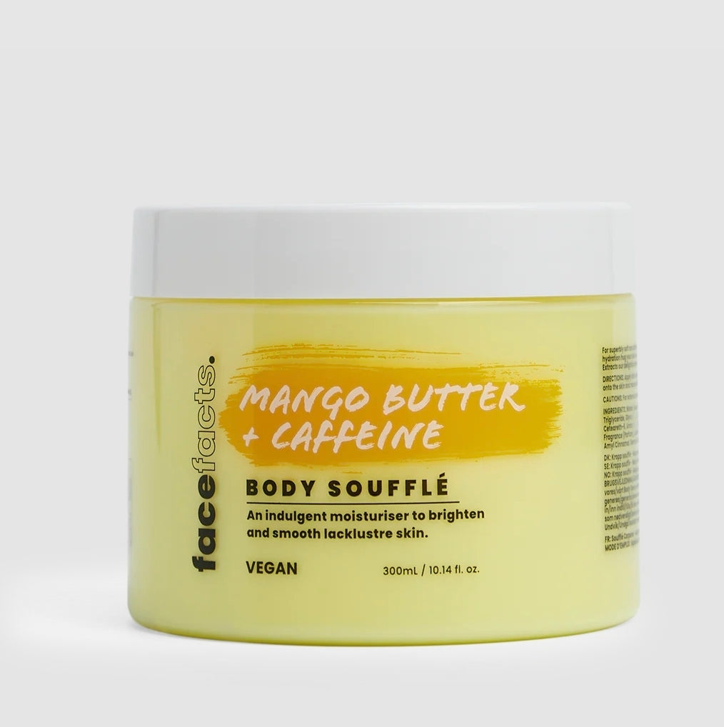 FACE FACTS MANGO BUTTER AND CAFFEINE BODY SOUFFLE MOISTURISER