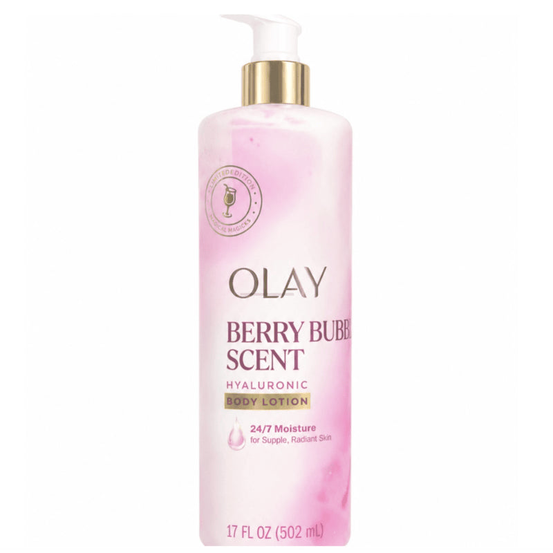 OLAY BERRY BUBBLY SCENT HYALURONIC BODY LOTION (24/7 MOISTURE FOR SUPPLE, RADIANT SKIN) - 502 ML