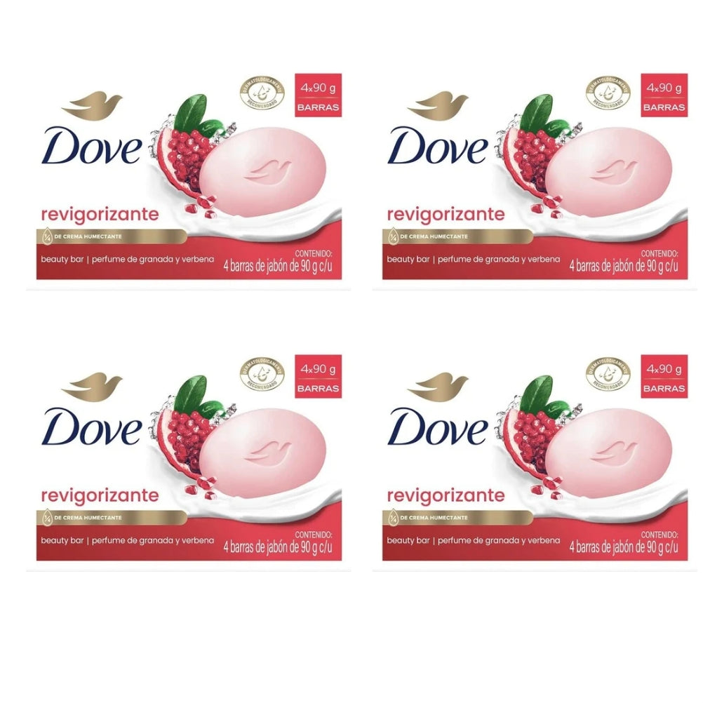 DOVE REJUVENATING CREAM BODY BAR (PACK OF 4)- WITH POMEGRANATE & HIBISCUS TEA SCENT