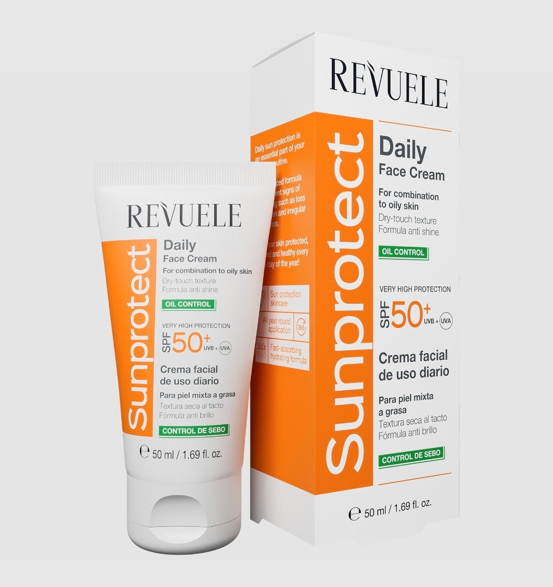 REVUELE SUNPROTECT DAILY FACE CREAM – OIL CONTROL, SPF 50+
