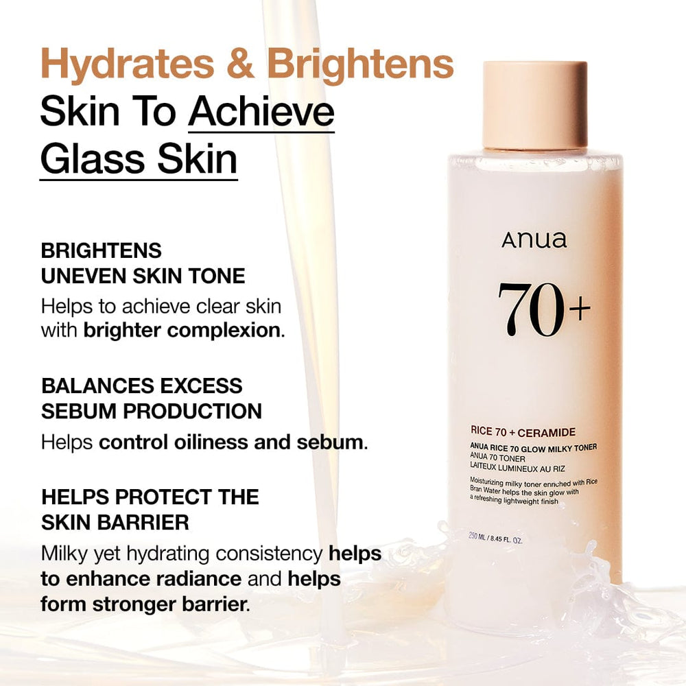 ANUA RICE 70 GLOW MILKY TONER - 250ML