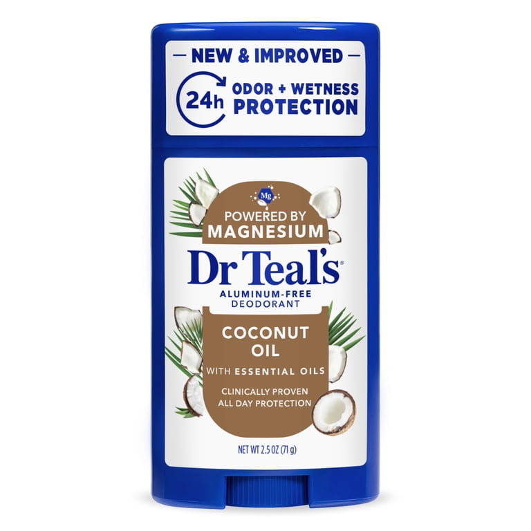 DR TEAL'S ALUMINUM-FREE DEODORANT COCONUT OIL (POWERED BY MAGNESIUM & ESSENTIAL OILS) - 71G