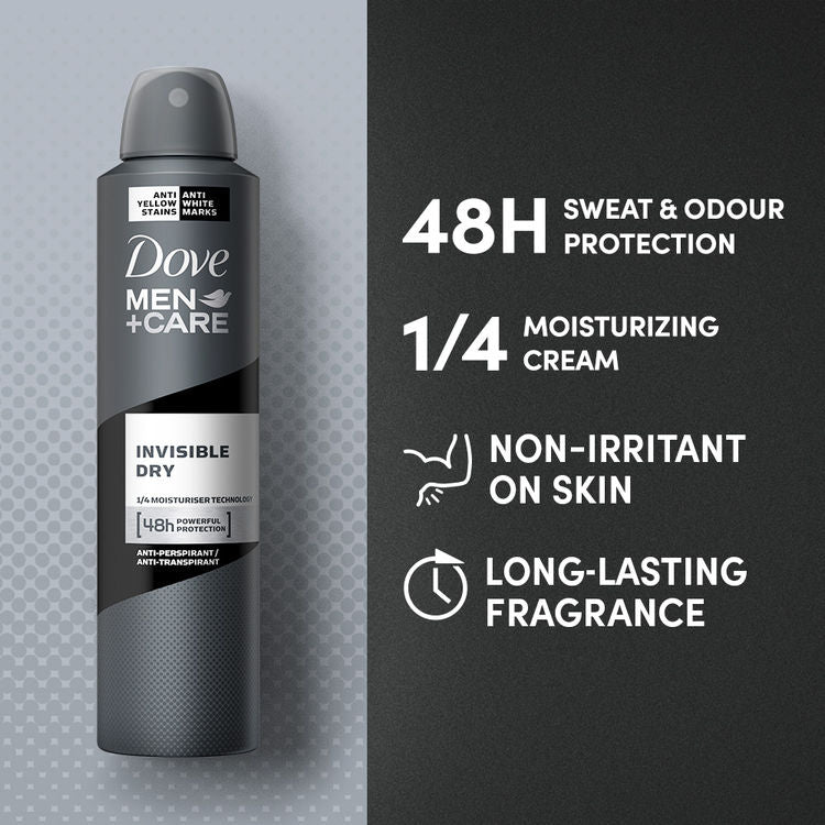 DOVE DEODORANT MEN INVISIBLE DRY ANTIPERSPIRANT SPRAY