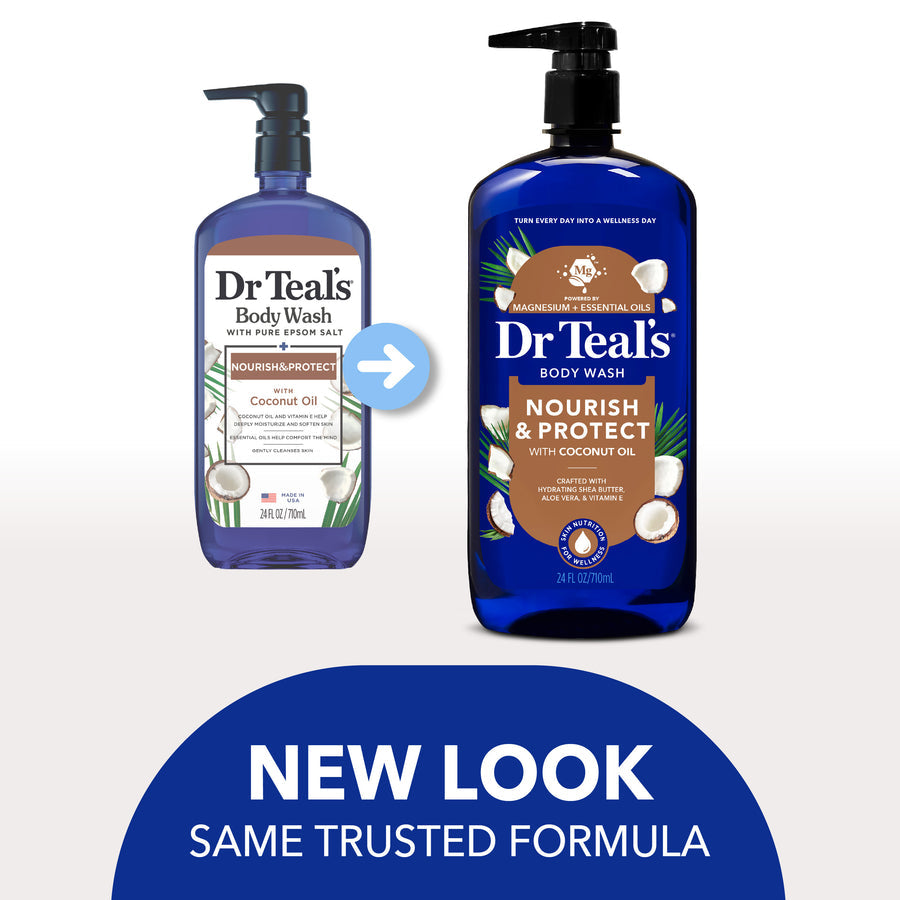 DR TEAL'S NOURISHING COCONUT BODY WASH - 710ML