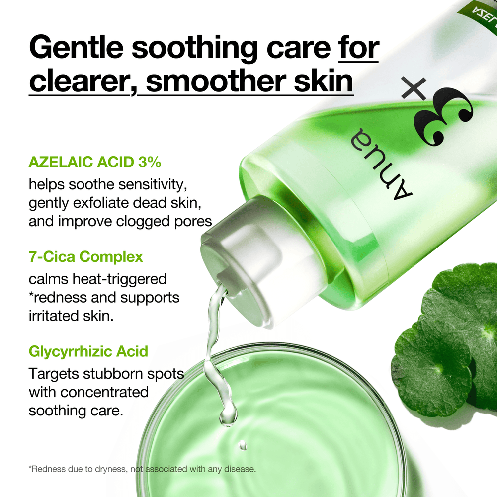 ANUA AZELAIC 3 CICA SKIN CLARIFYING TONER