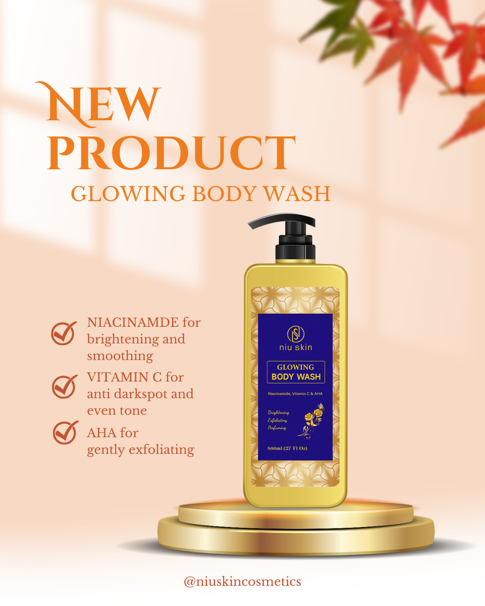 NIU SKIN GLOWING BODY - 800ML