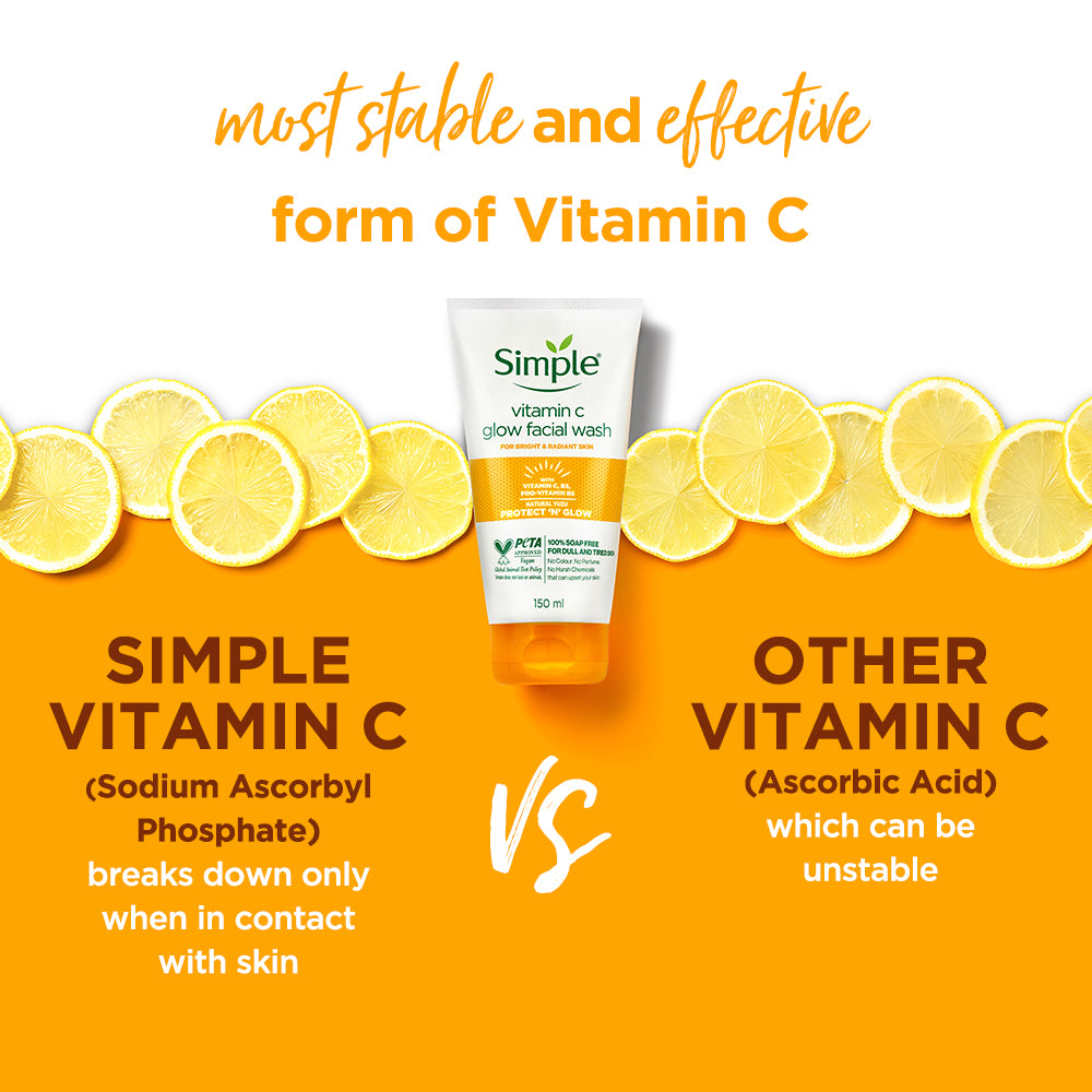 SIMPLE GLOW FACIAL WASH - VITAMIN C - 150ML