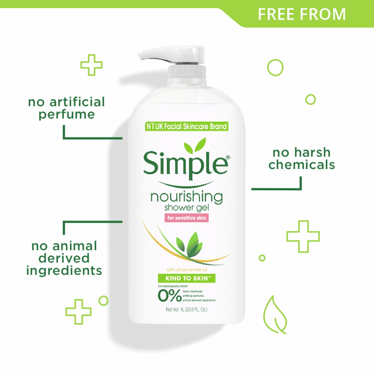 SIMPLE NOURISHING SHOWER GEL- 1 LITRE