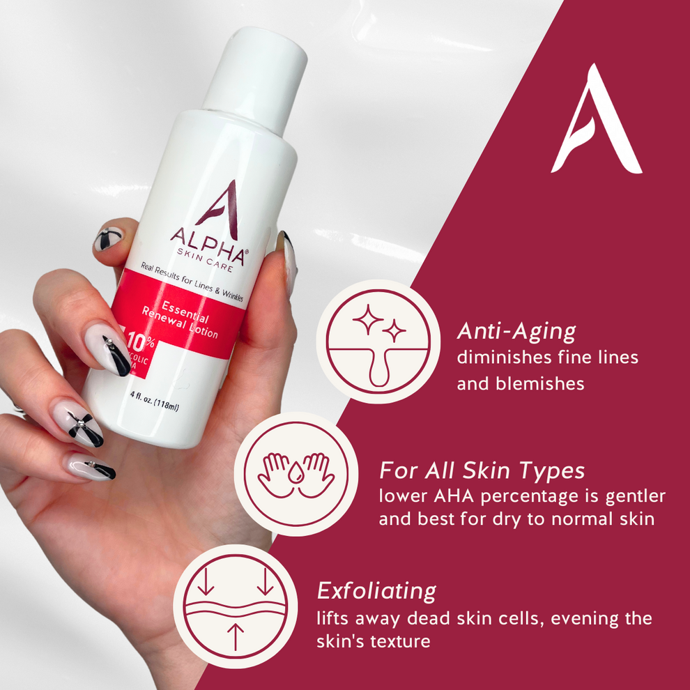 ALPHA ESSENTIAL RENEWAL LOTION 10% GLYCOLIC AHA - 118ML