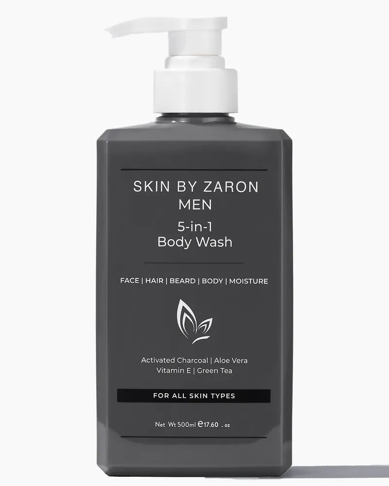 Gel Douche Exfoliant Anti-Âge SKIN BY ZARON - 650ml - Hydratant à La Vitamine C - Neuf