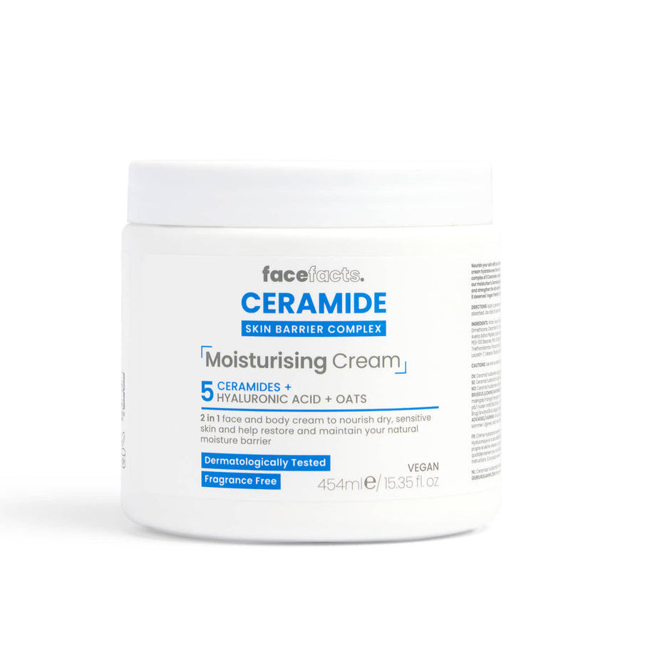 FACE FACTS CERAMIDE MOISTURISING BODY CREAM 454ML