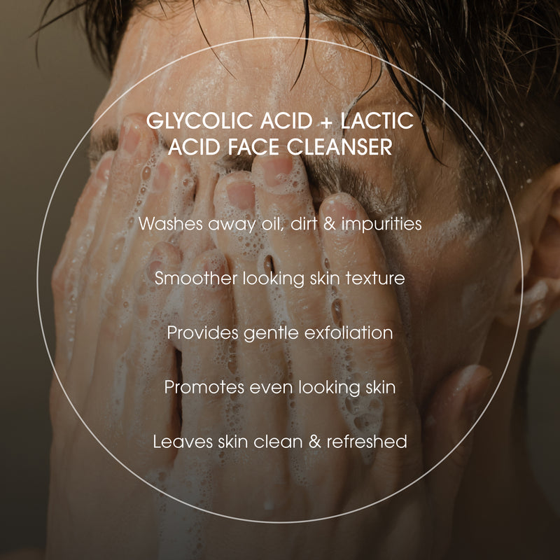 ADVANCED CLINICALS GLYCOLIC ACID + LACTIC ACID CLEANSER (EXFOLIATING GEL FACE WASH) - 347ML