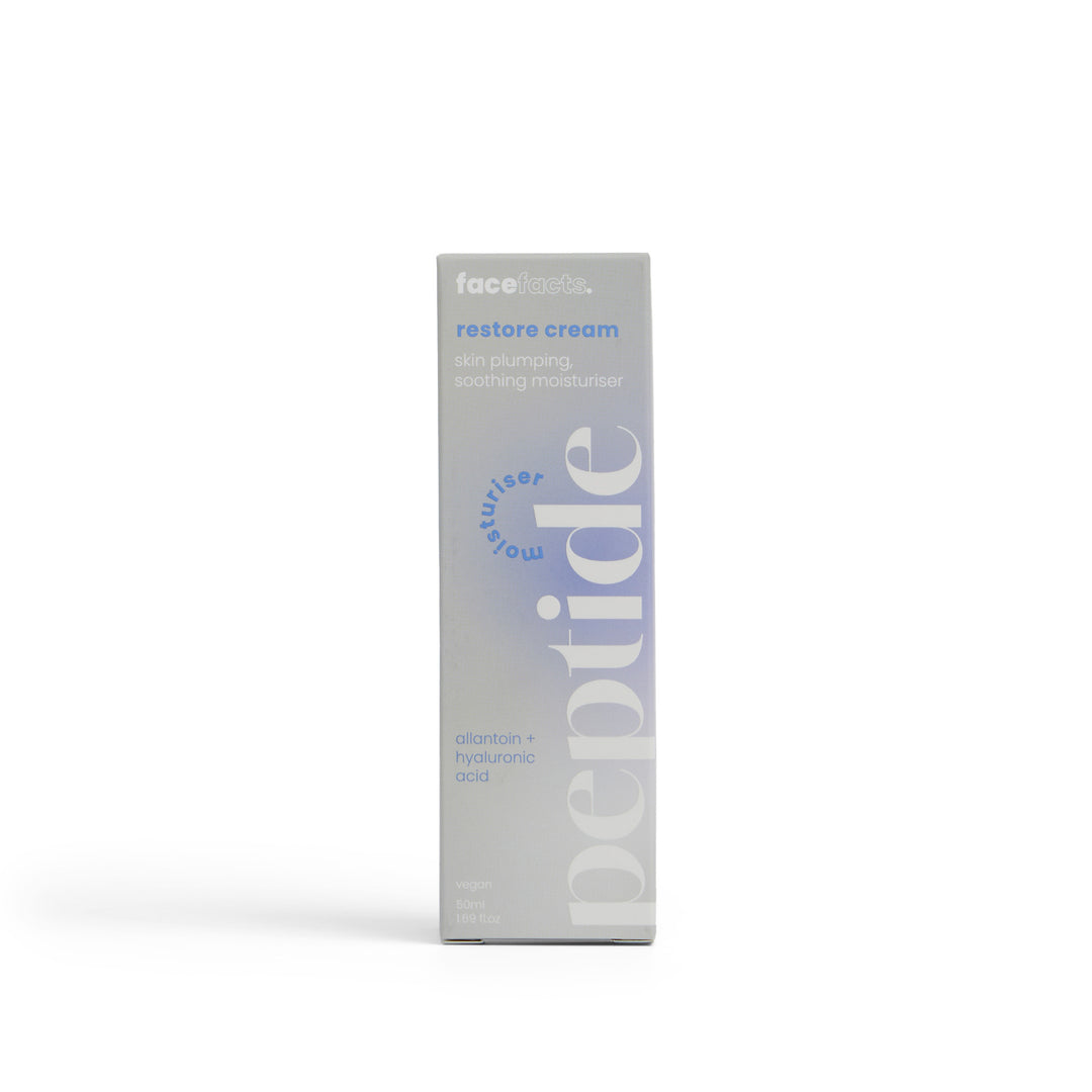 FACE FACTS PEPTIDE RESTORE CREAM SKIN PLUMPING SOOTHING MOISTURISER - 50ML