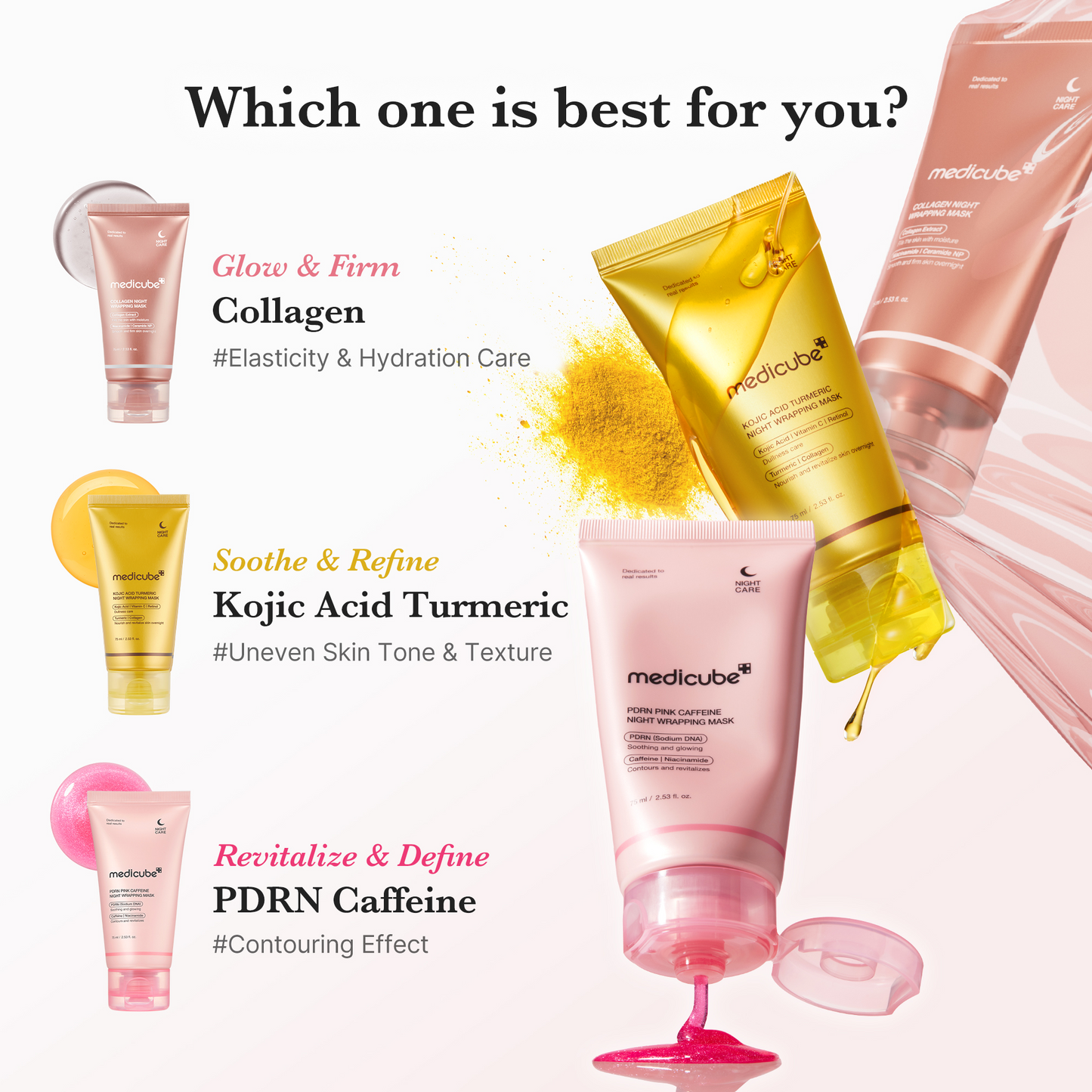 MEDICUBE KOJIC ACID TURMERIC NIGHT WRAPPING MASK