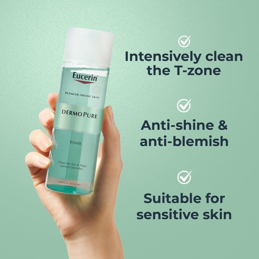 EUCERIN DERMOPURIFYER TONER - FACE TONER FOR OILY SKIN - 200ML