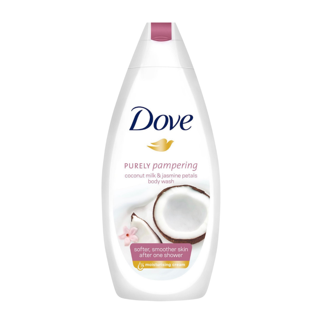 DOVE PURELY PAMPERING COCONUT MILK AND JASMINE PETALS BODY WASH