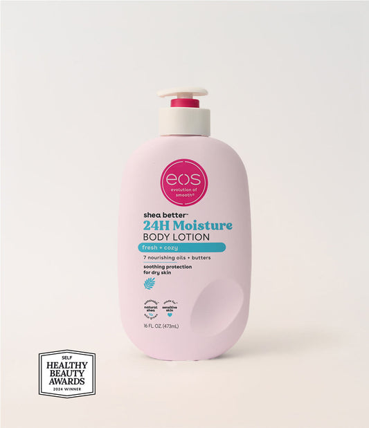 EVOLUTION OF SMOOTH (EOS)- FRESH AND COZY 24HRS BODY LOTION 473ML - Broken Pump Discount