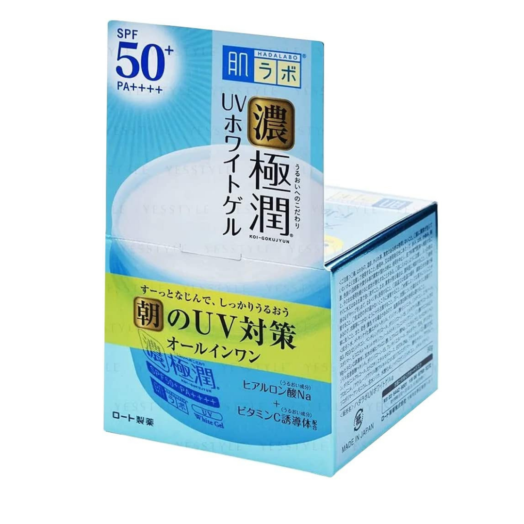 HADA LABO GOKUJUN ALL IN ONE UV WHITE GEL SPF50+ Skin Pop Essentiel HADA LABO GOKUJUN ALL IN ONE UV WHITE GEL SPF50+ Skin Pop Essentiel