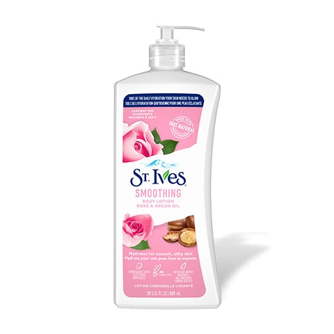 ST IVES BODY LOTION- SMOOTHING ROSE & ARGAN OIL BODY LOTION 621ML