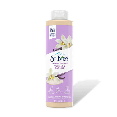 ST IVES BODY WASH- PAMPERING VANILLA & OAT MILK 650ML