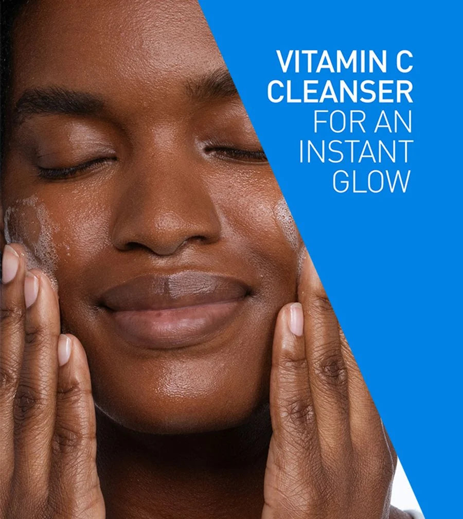 CERAVE BRIGHTENING VITAMIN C CLEANSER (FOR DULL & UNEVEN TONED SKIN - WITH CERAMIDES, STABILIZED VITAMIN C & NIACINAMIDE) - 237ML