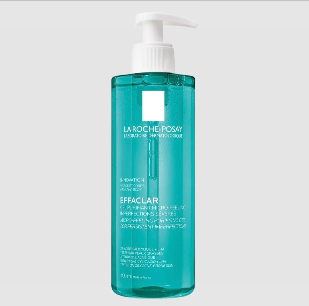 LA ROCHE-POSAY EFFACLAR MICRO-PEELING PURIFYING GEL (FACE AND BODY - FOR PERSISTENT IMPERFECTIONS) - 400ML