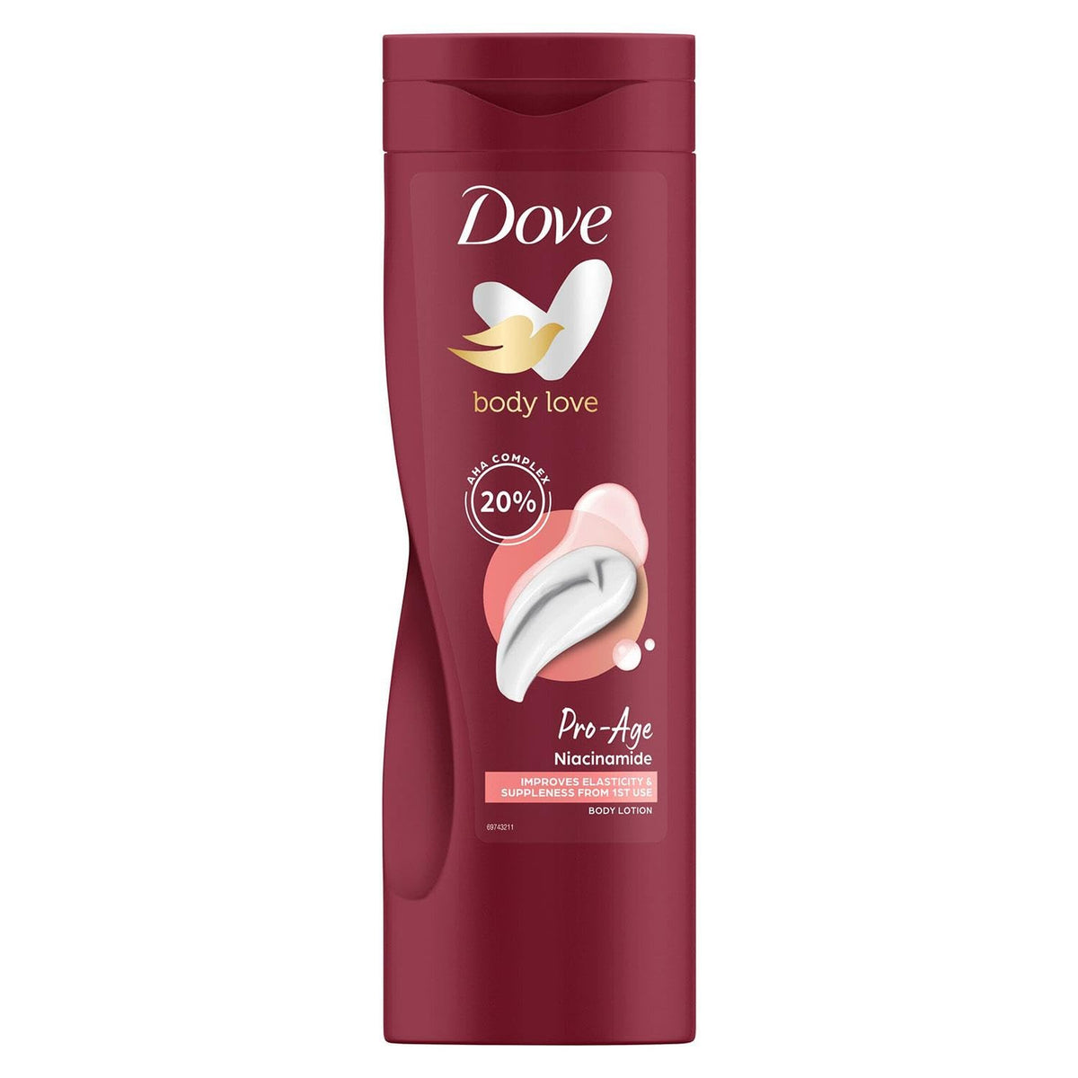 DOVE BODY PRO-AGE NIACINAMIDE BODY LOTION (20% AHA COMPLEX - IMPROVES ELASTICITY & SUPPLENESS) - 400ML
